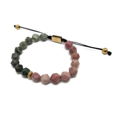 The Rhodonite and Green Jasper Bracelet