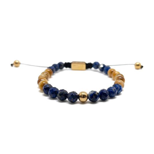 The Lapis Lazuli and Gold Tiger Eye Bracelet