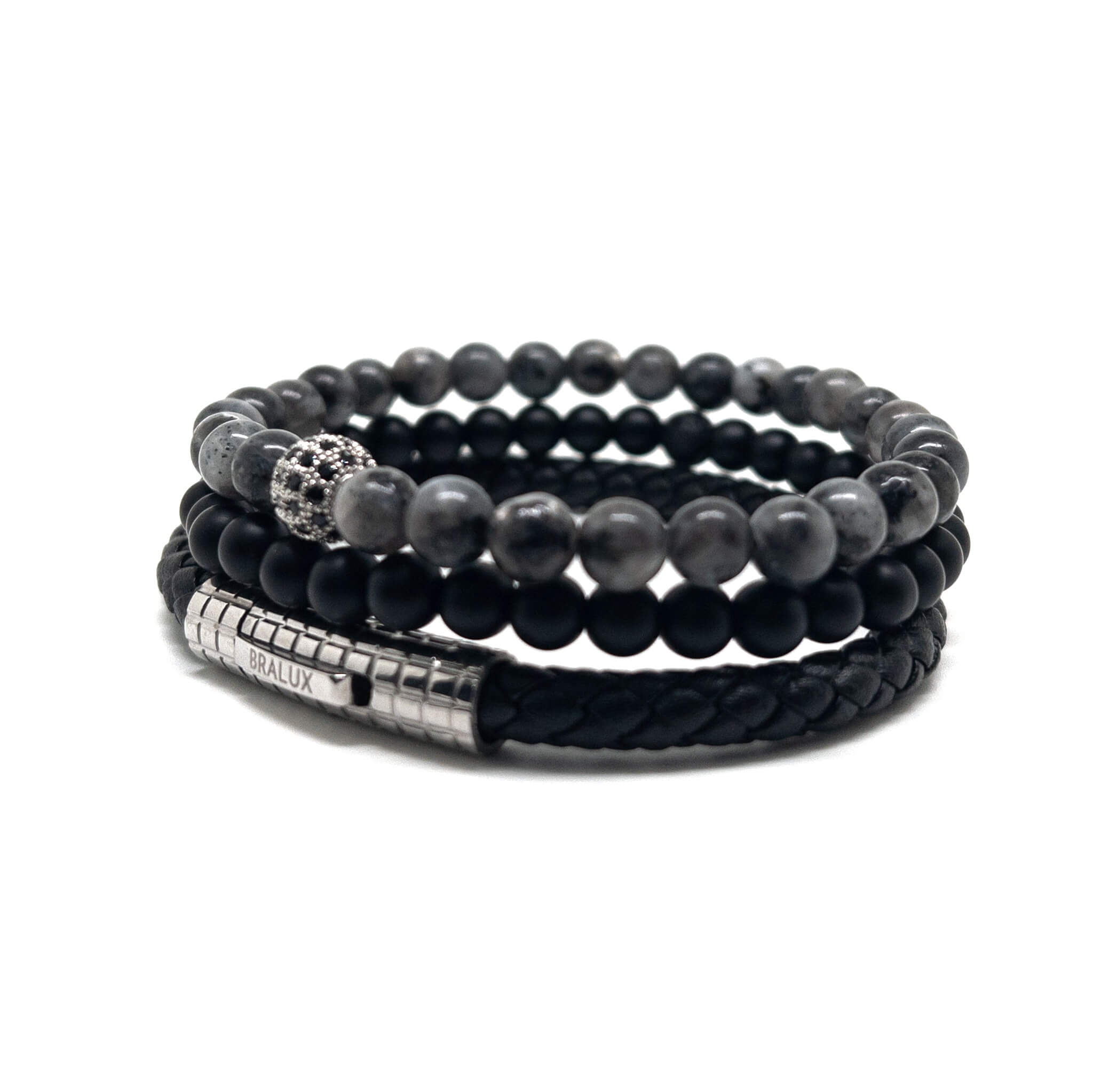 Leather Stack Vintage – Silver