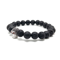 The Silver Plated Skull Bracelet