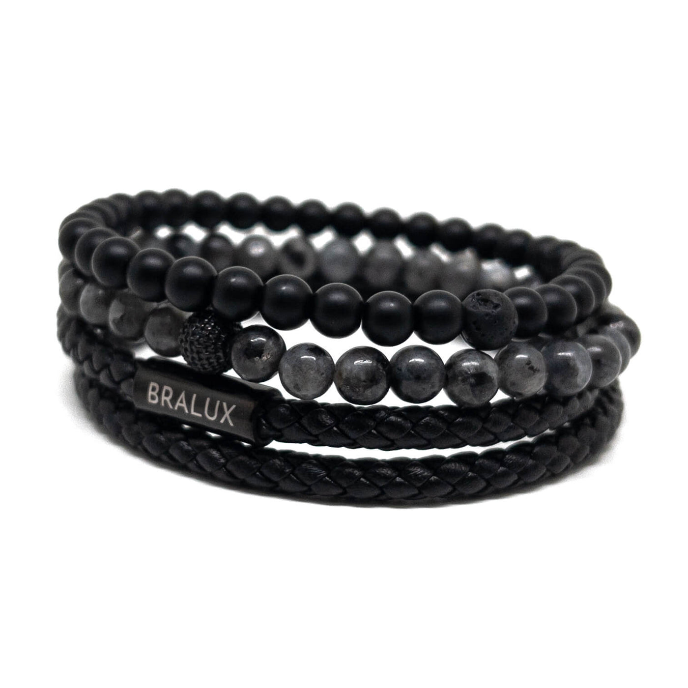 The Duo Black Leather Stack SS