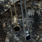 Onyx Square Necklace