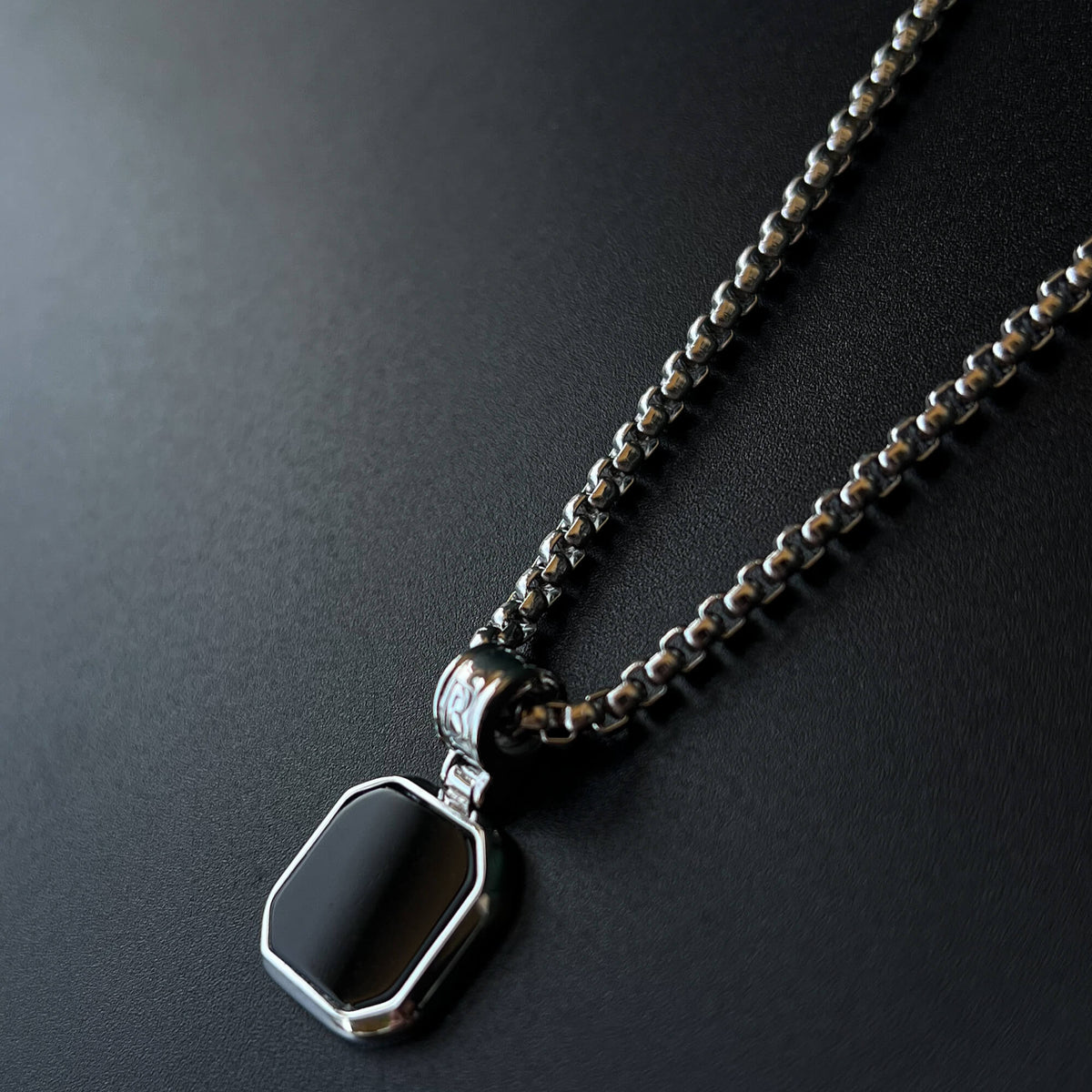 Onyx Square Necklace