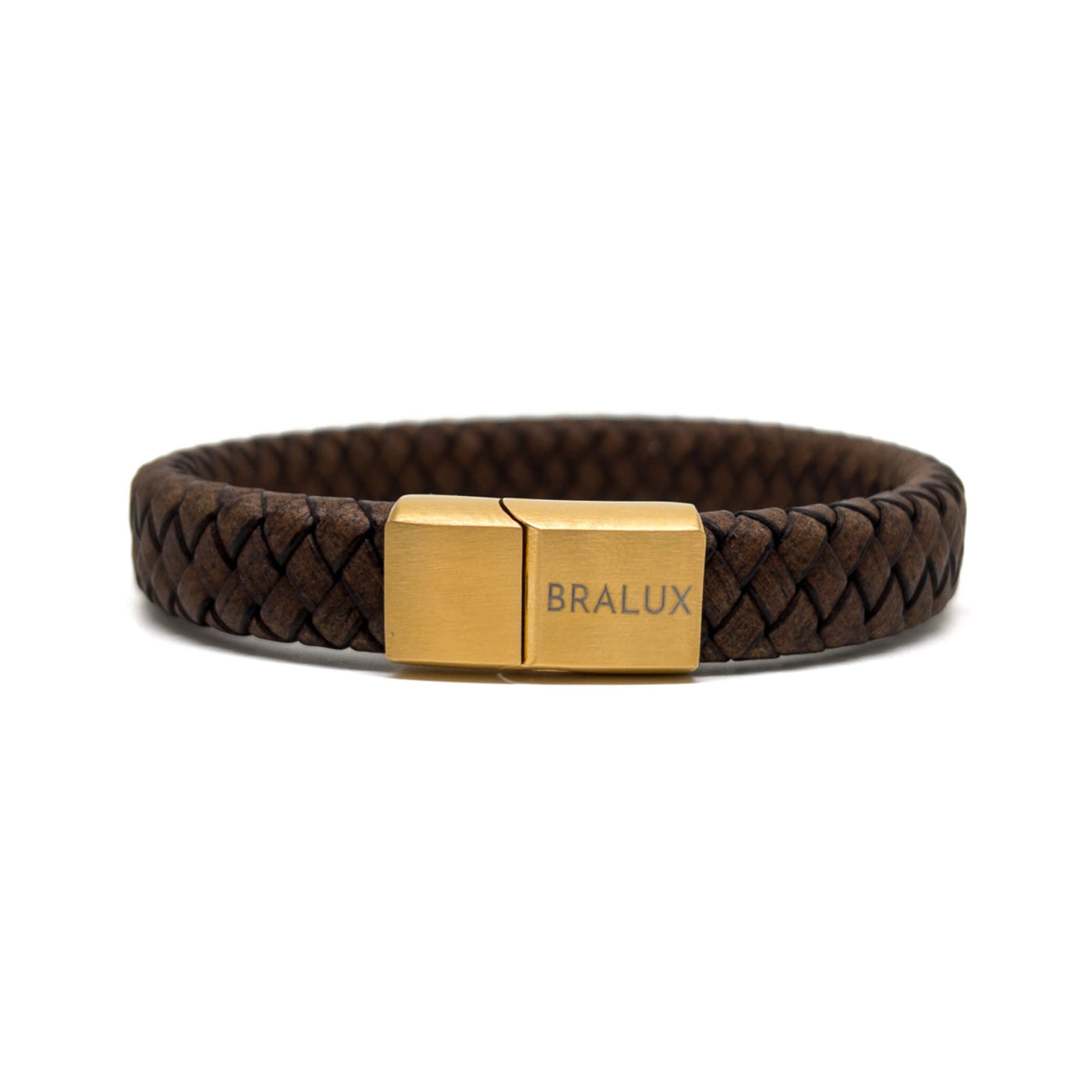 The Brown And Gold Plated Leather bracelet