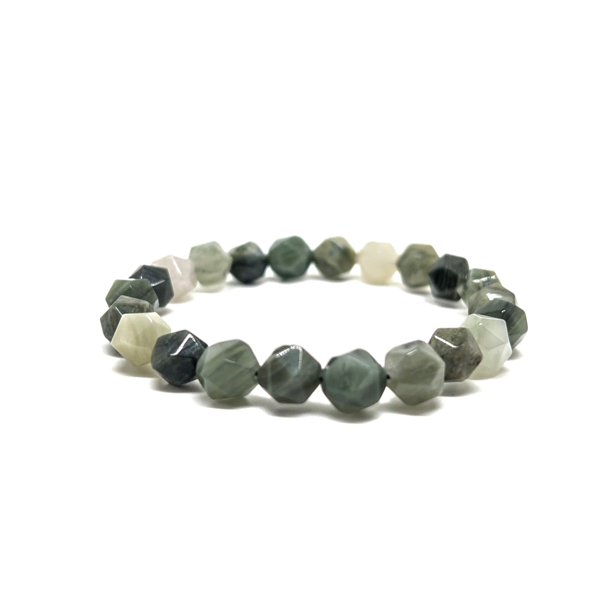 Faceted Green Jasper Bracelet