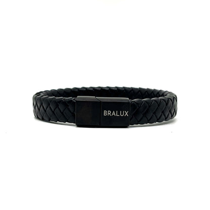 The Full Black Leather Bracelet