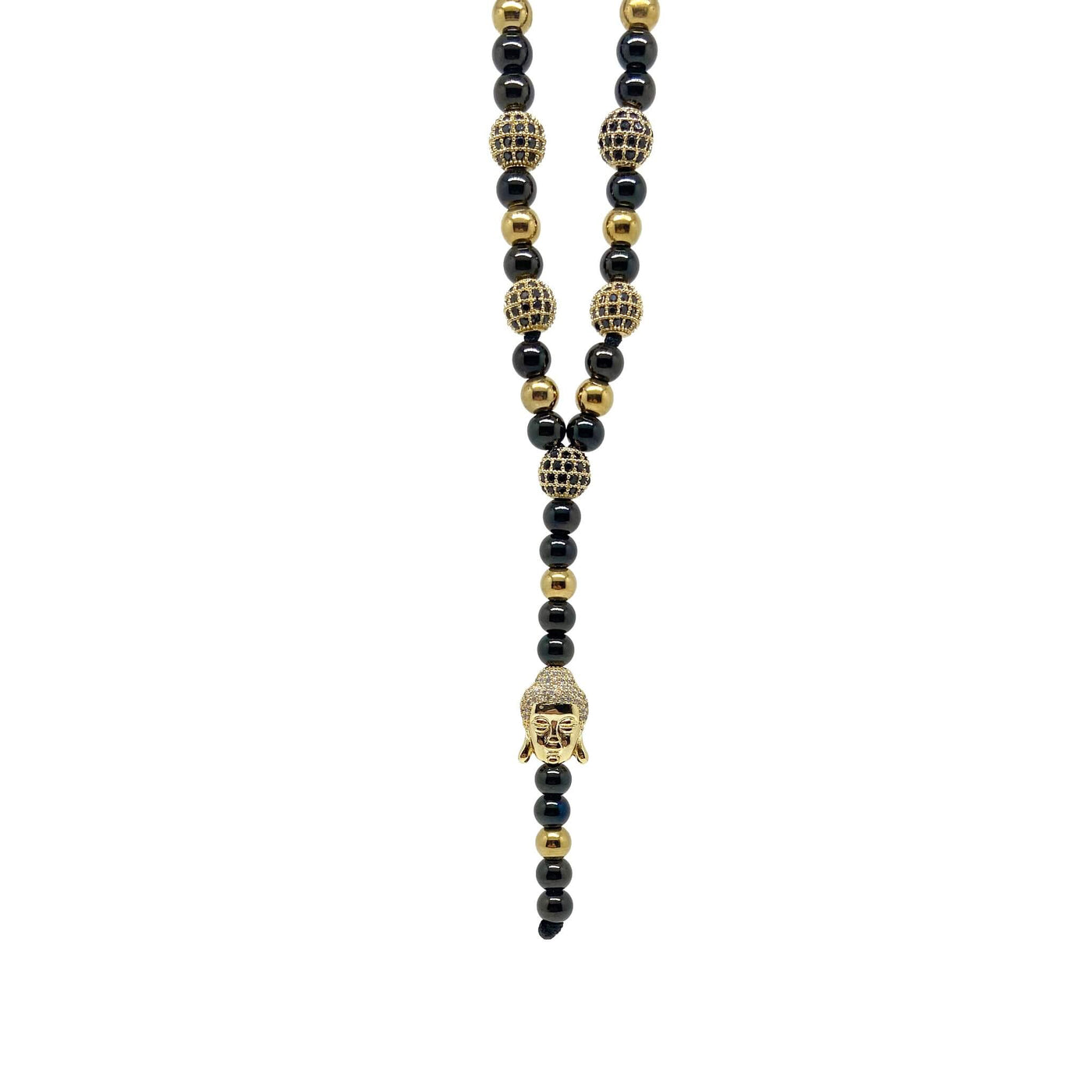 The Gold and Black Buddha Necklace