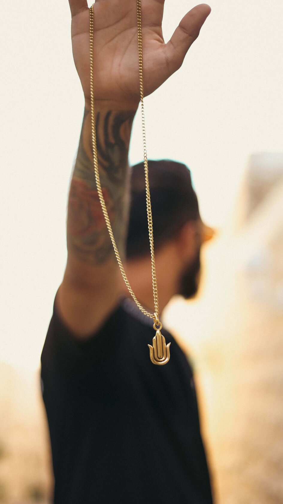 The Gold Plated Hamsa Hand Necklace